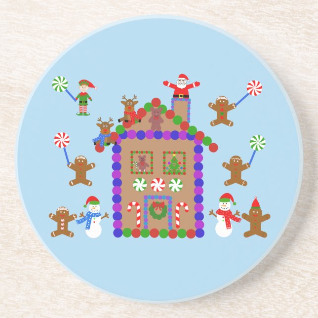 Gingerbread House #2 Coaster (Front)