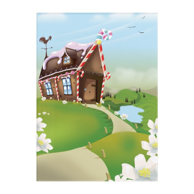 Gingerbread house acrylic print (Front)