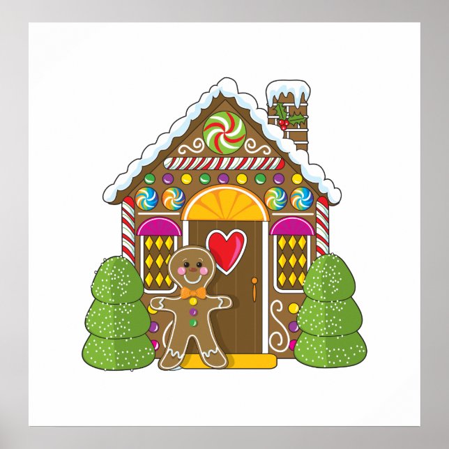 Gingerbread House and Man Poster (Front)