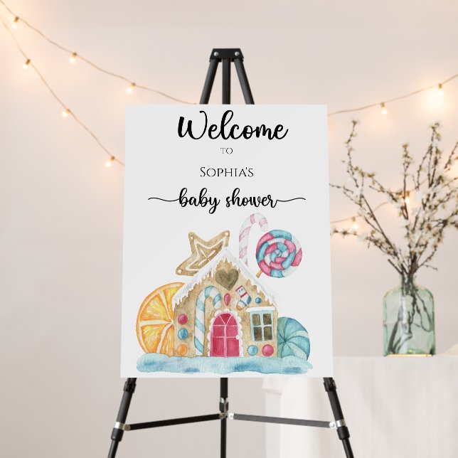 Gingerbread house baby shower foam board (In Situ (Stand))