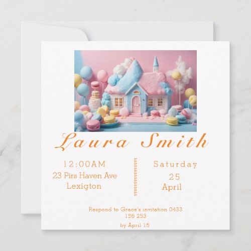 Gingerbread House Baby Shower Invitation