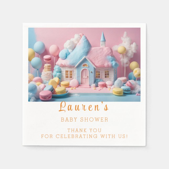 Gingerbread House  Baby Shower Napkins (Front)