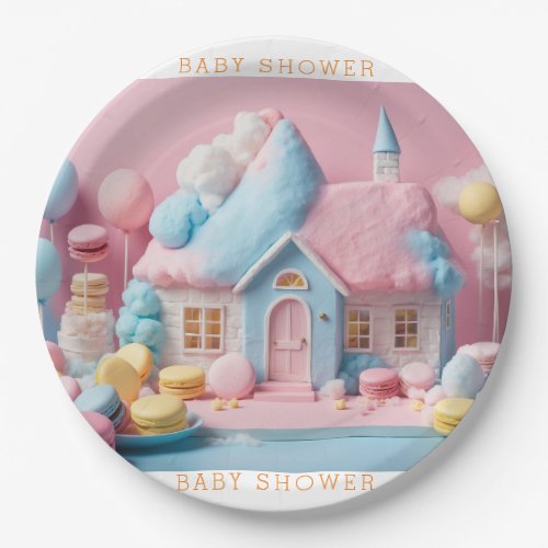Gingerbread House Baby Shower Paper Plates