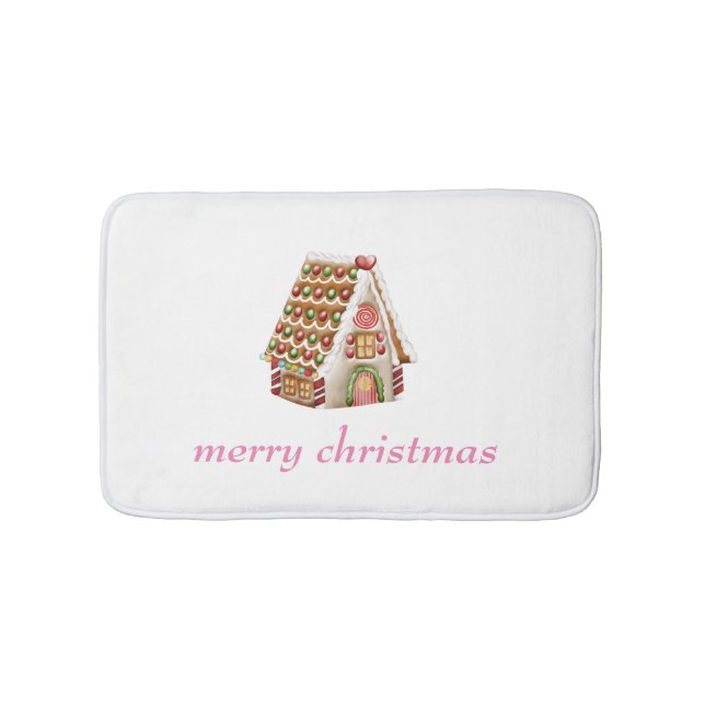 Gingerbread House Bathroom Mat (Front)