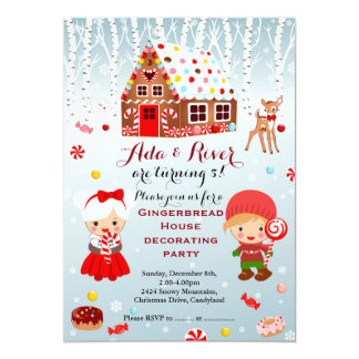 Gingerbread Birthday Party Invitations 6