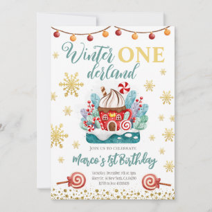 Gingerbread house Birthday Party Invite