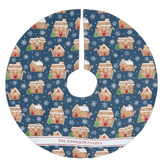 Gingerbread House Brushed Polyester Tree Skirt