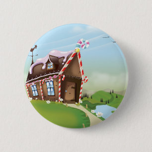 Gingerbread house button