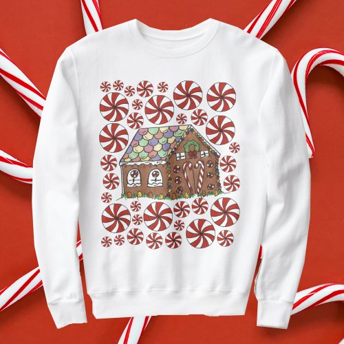 Gingerbread House Candy Ugly Christmas Sweater
