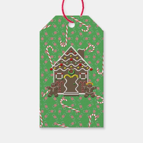 Gingerbread House Christmas Candy Gift Tags