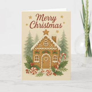 Gingerbread House Christmas Card