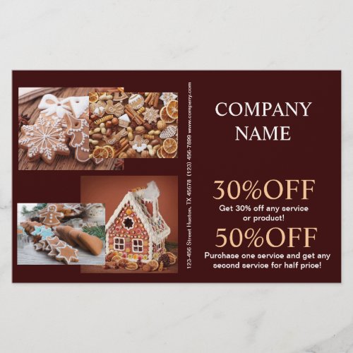 gingerbread house Christmas cookie bakery Flyer