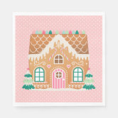 Pink Gingerbread House Paper Party Cups – Cami Monet