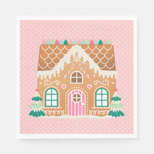 Gingerbread House Christmas Cookie Exchange Napkins