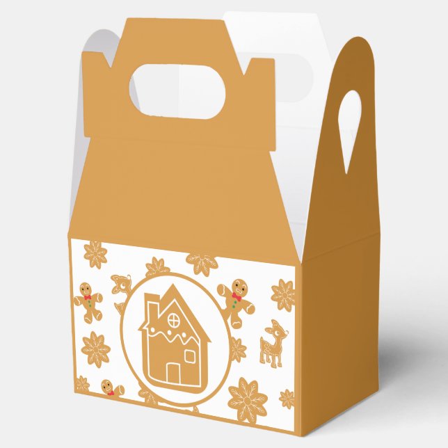 Gingerbread House Christmas Favor Boxes (Opened)
