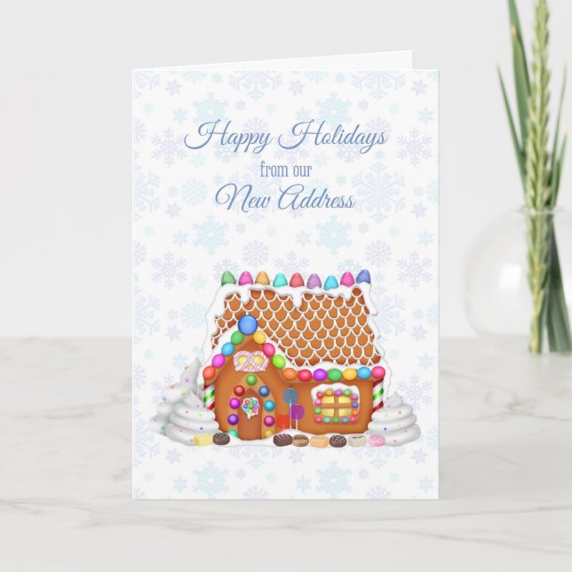 Gingerbread House, Christmas from New Address Holiday Card (Front)