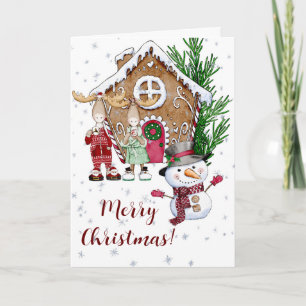 Gingerbread House Christmas Greeting Card