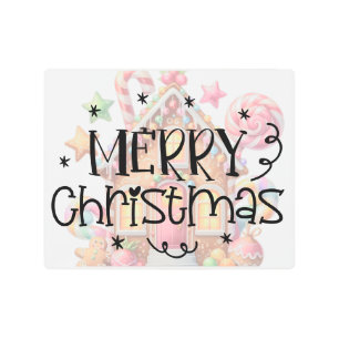 Gingerbread house Christmas Metal Print
