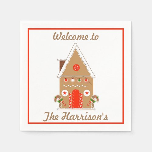 Gingerbread House Christmas Napkins