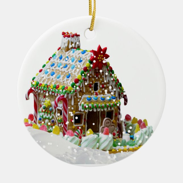 Gingerbread House Christmas Ornament (Front)