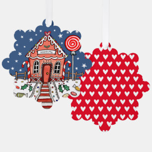 Gingerbread House Christmas Ornament Card
