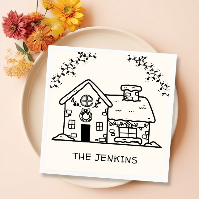 Gingerbread House Christmas Party Napkins (Creator Uploaded)
