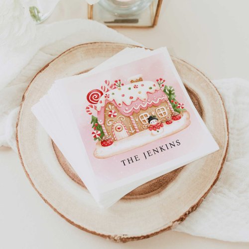 Gingerbread House Christmas Party Napkins