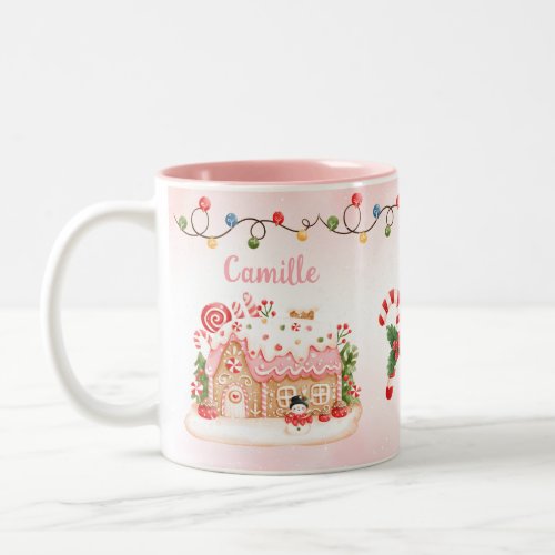Gingerbread House Christmas Personalized Two_Tone Coffee Mug