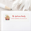 Gingerbread House Christmas Return Address Label | Zazzle