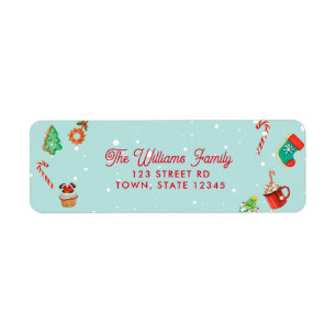 Gingerbread House Christmas Return Address Label