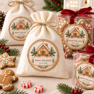 Gingerbread House Christmas Stickers
