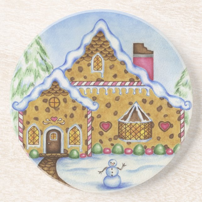 Gingerbread House Coasters (Front)