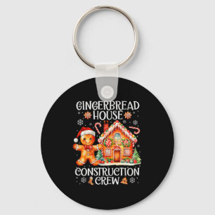 Gingerbread House Construction Crew Cookies Baking Keychain