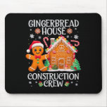 Gingerbread House Construction Crew Decorating Kin Mouse Pad