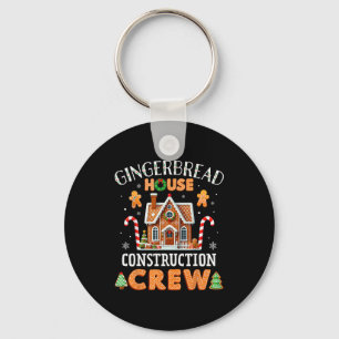 Gingerbread House Construction Crew Kids Men Women Keychain