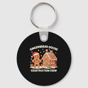 Gingerbread House Construction Crew Kids Men Women Keychain