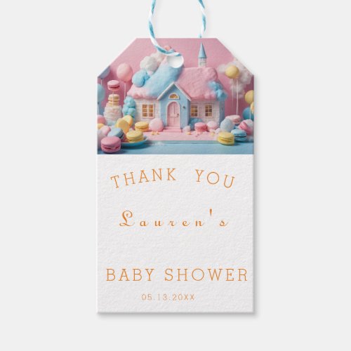 Gingerbread House  Cookie Baby Shower Gift Tags