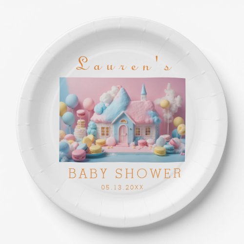 Gingerbread House  Cookie  Baby Shower Paper Plates