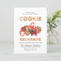 Gingerbread House Cookie Exchange Christmas Party Invitation