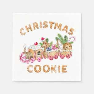 Gingerbread House Cookie Exchange Christmas Party Napkins