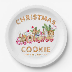 Gingerbread House Cookie Exchange Christmas Party Paper Plates