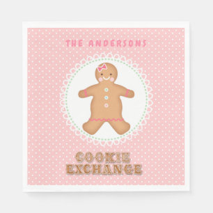 Gingerbread House Cookie Exchange Personalized Napkins