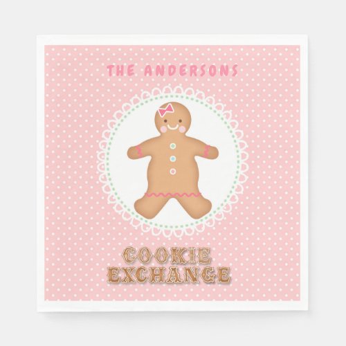 Gingerbread  House  Cookie Exchange Personalized Napkins