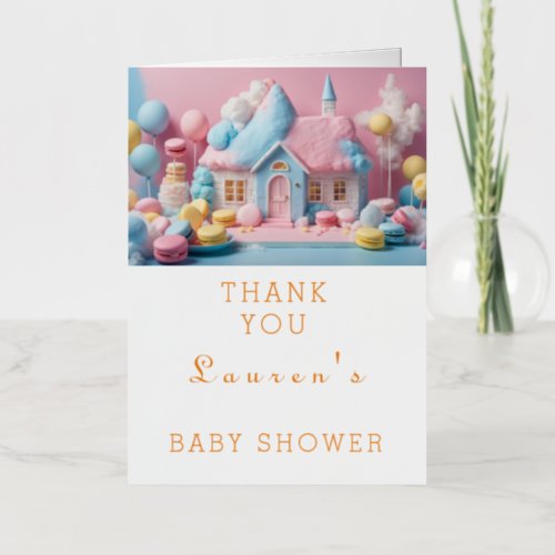 Gingerbread House  Cookie Flat Thank You Card