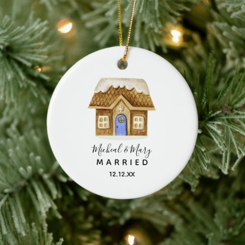 Gingerbread House Cookies Wedding Ornament Gift