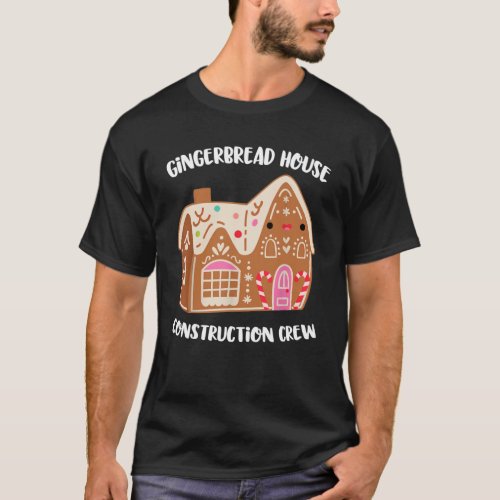 Gingerbread House Crew Construction Kawaii Christm T_Shirt