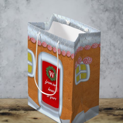 Gingerbread House Custom Christmas Holiday Medium Gift Bag