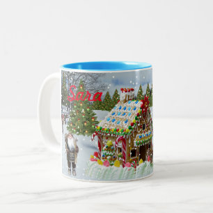 GINGERBREAD HOUSE CUSTOM Two-Tone COFFEE MUG