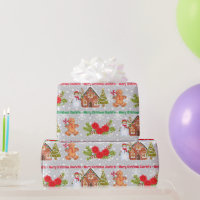 Hello Winter Gingerbread Snowmen - Wrapping Paper