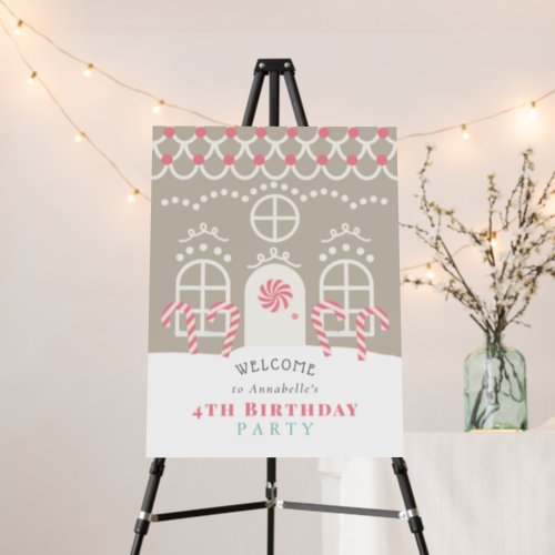 Gingerbread House Decorating Birthday Welcome Foam Board